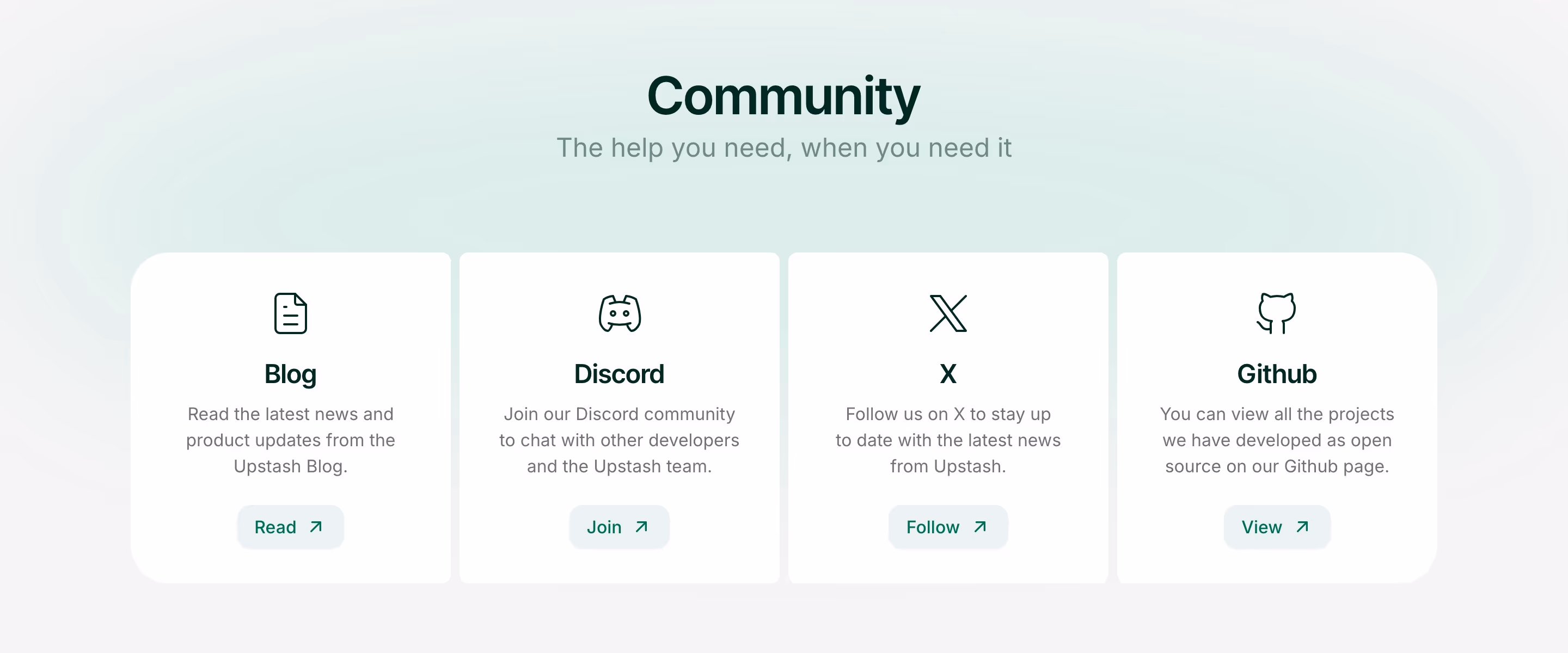 Upstash Features section design