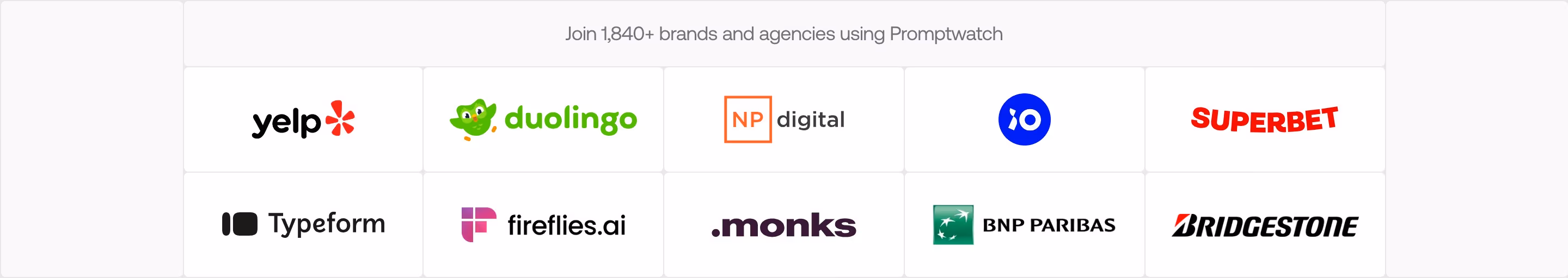 Promptwatch logo cloud design — Marketing