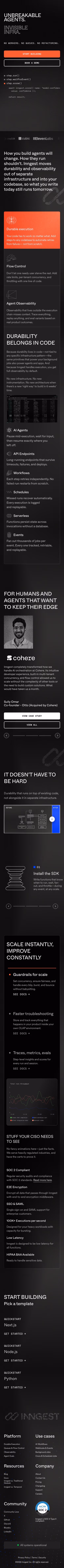 Inngest mobile design — Developer Tools