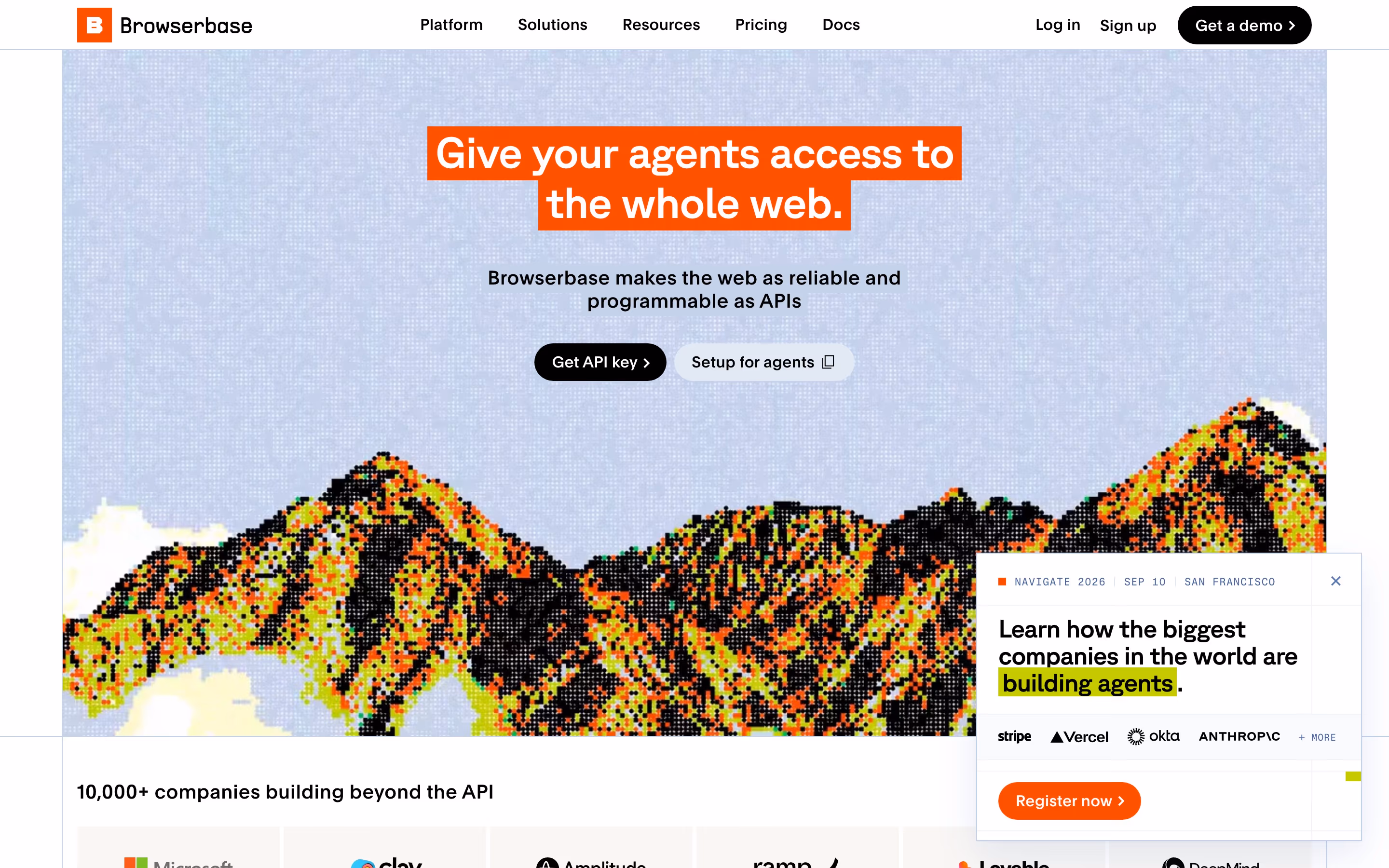 Browserbase Heroes section design