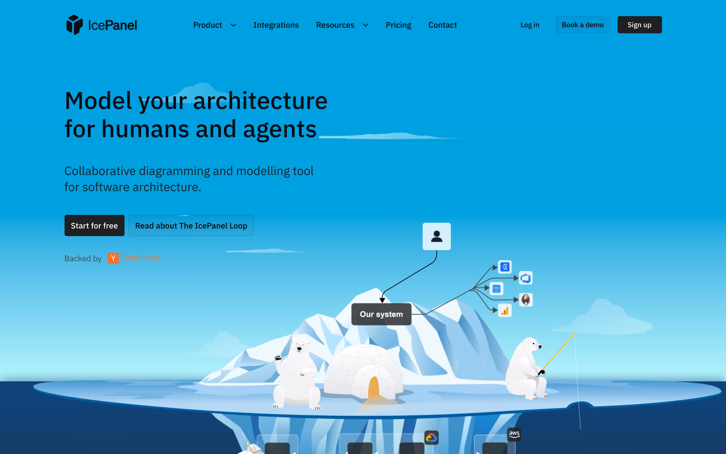 Icepanel Heroes section design