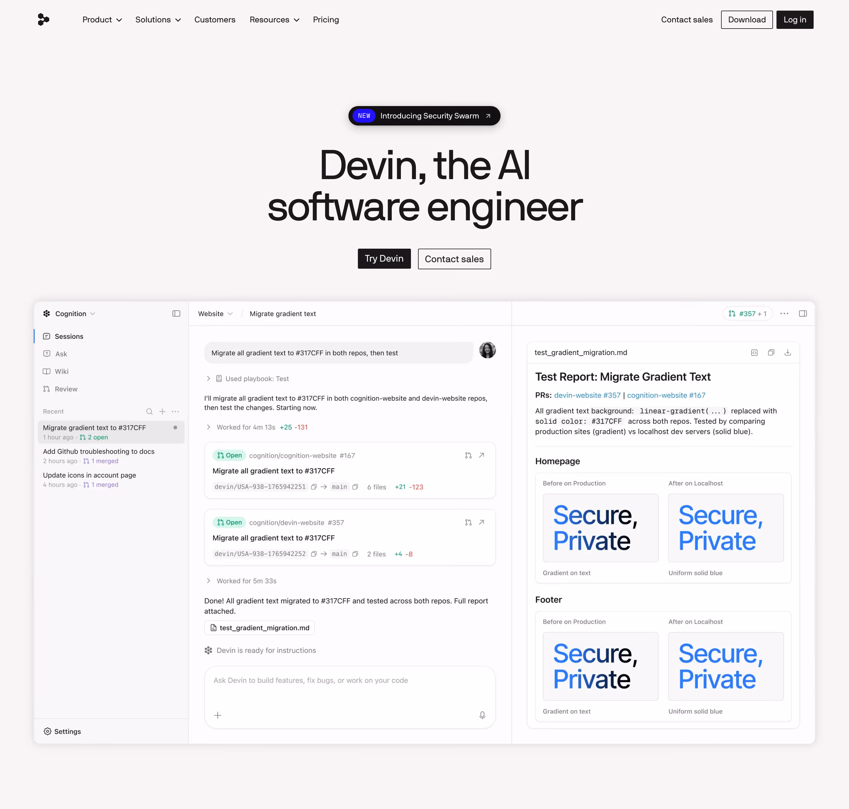 Devin Heroes section design
