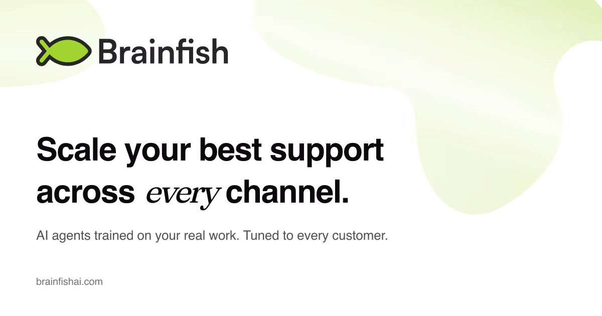 Brainfish og image design — Sales & Support
