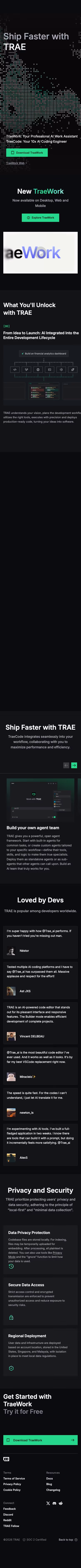 Trae mobile design — Developer Tools