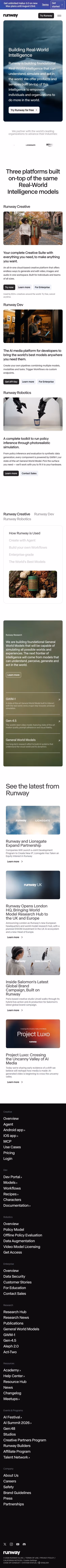 Runwayml mobile design — AI