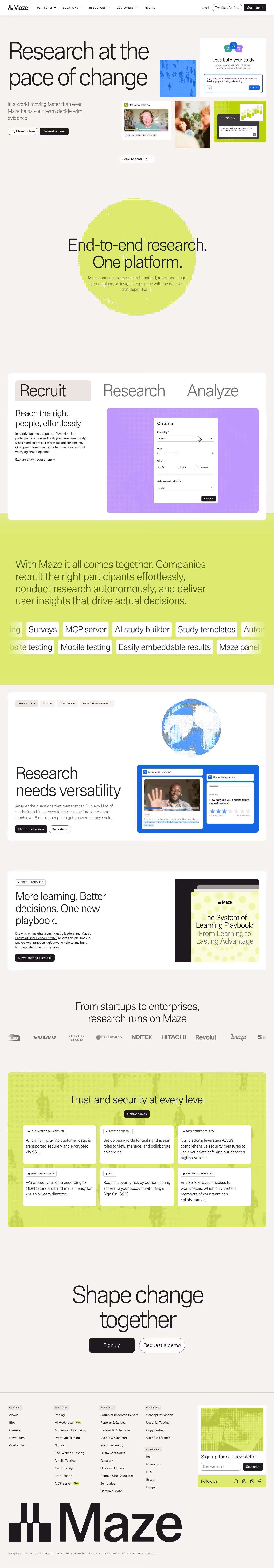 Maze landing page design — Graphics & Design