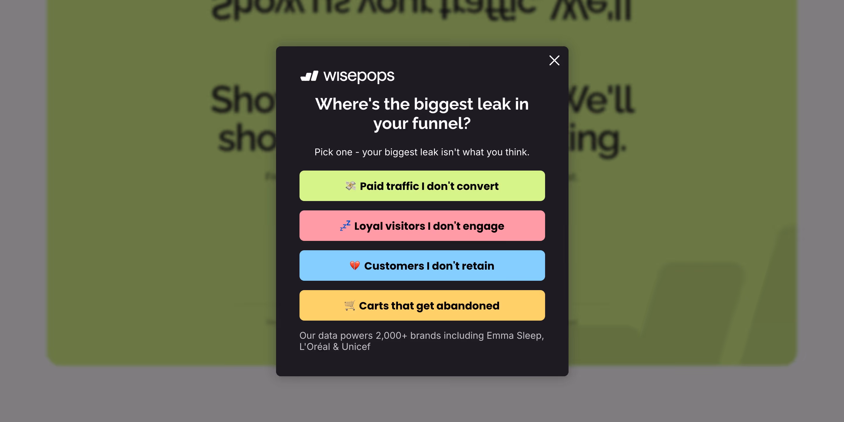 Wisepops cta design — Marketing