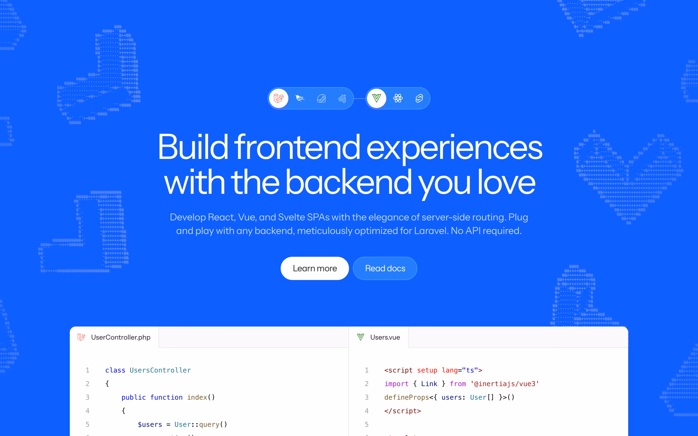 Inertiajs hero design — Developer Tools