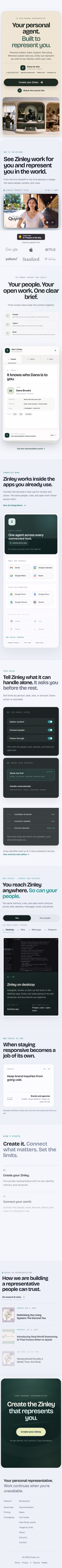 Zinley mobile design — Productivity