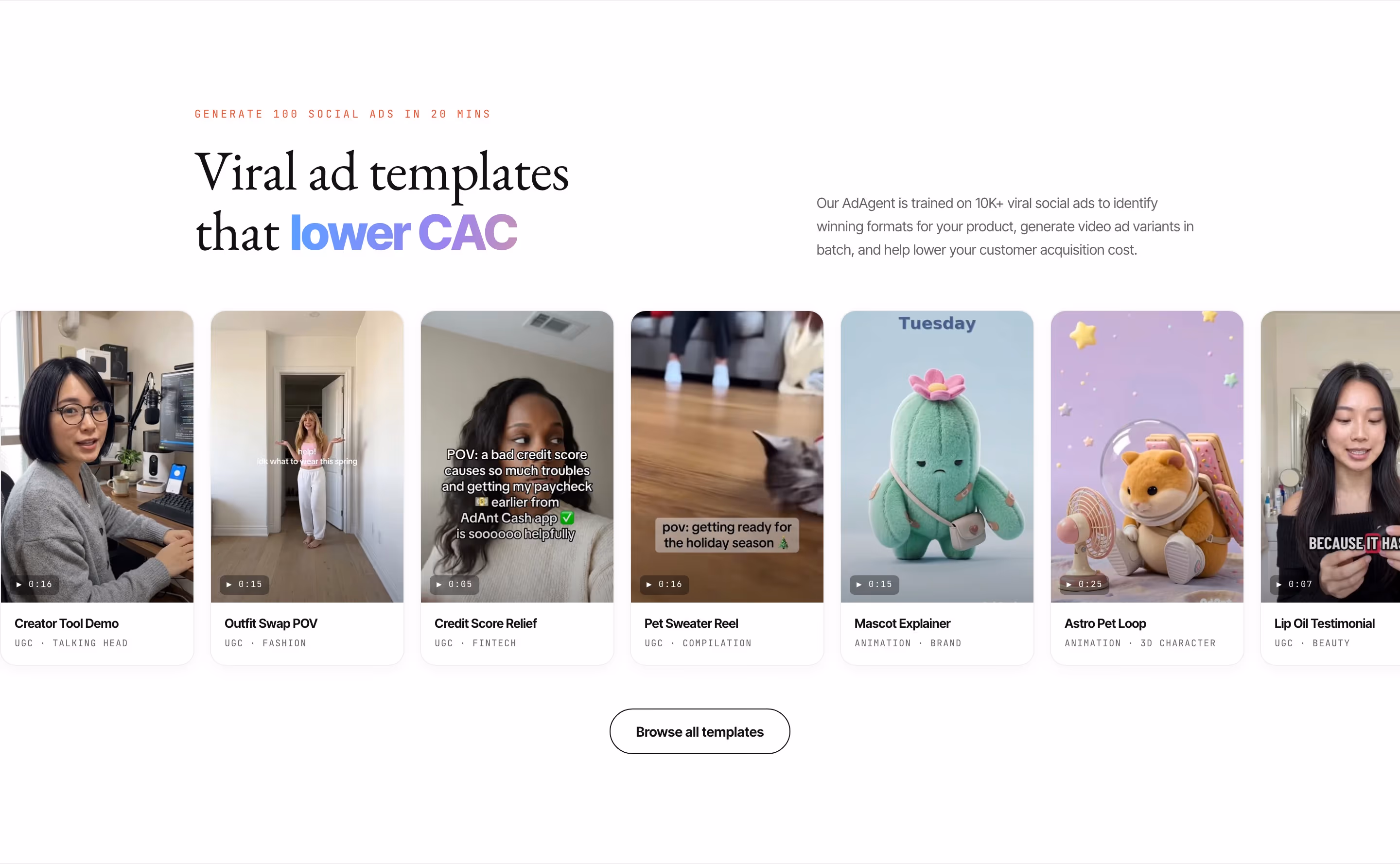 Adant feature design — Marketing