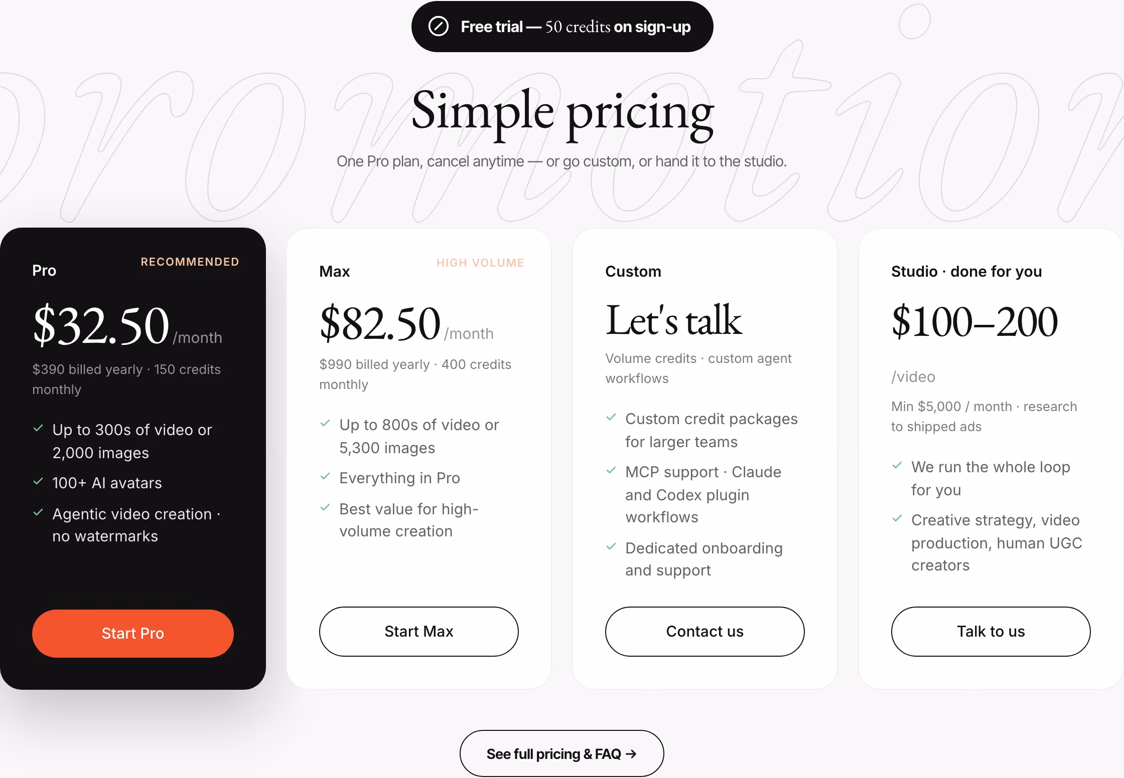 Adant pricing design — Marketing