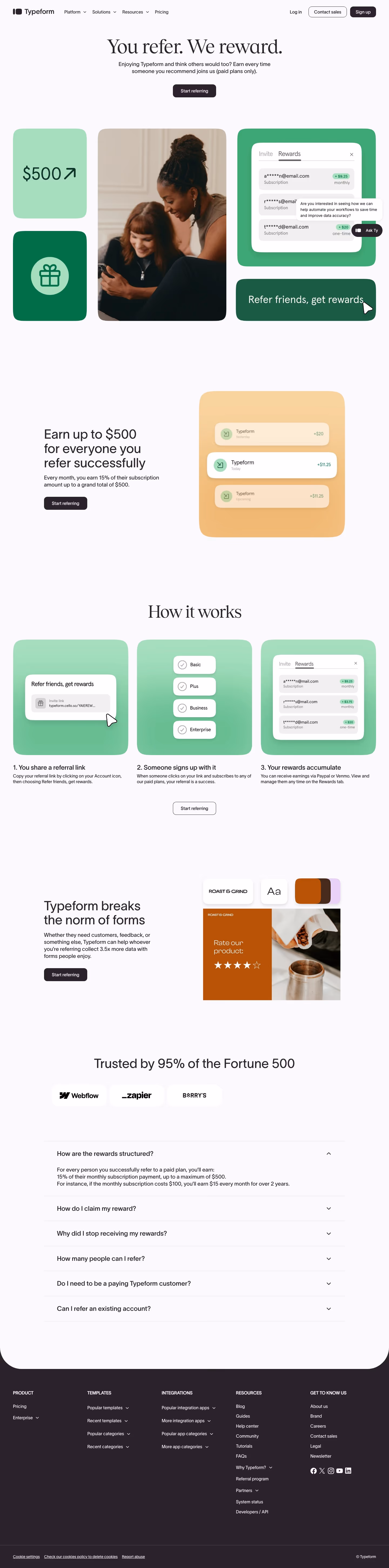 Typeform affiliate — Marketing