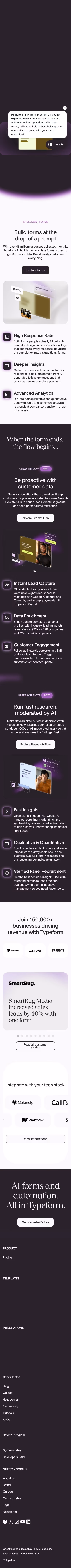 Typeform mobile design — Marketing