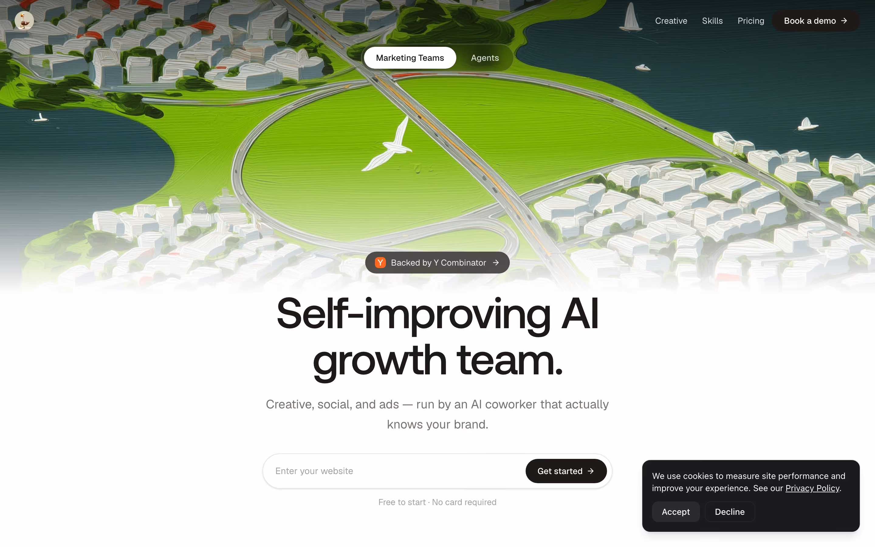 Gooseworks hero design — Marketing