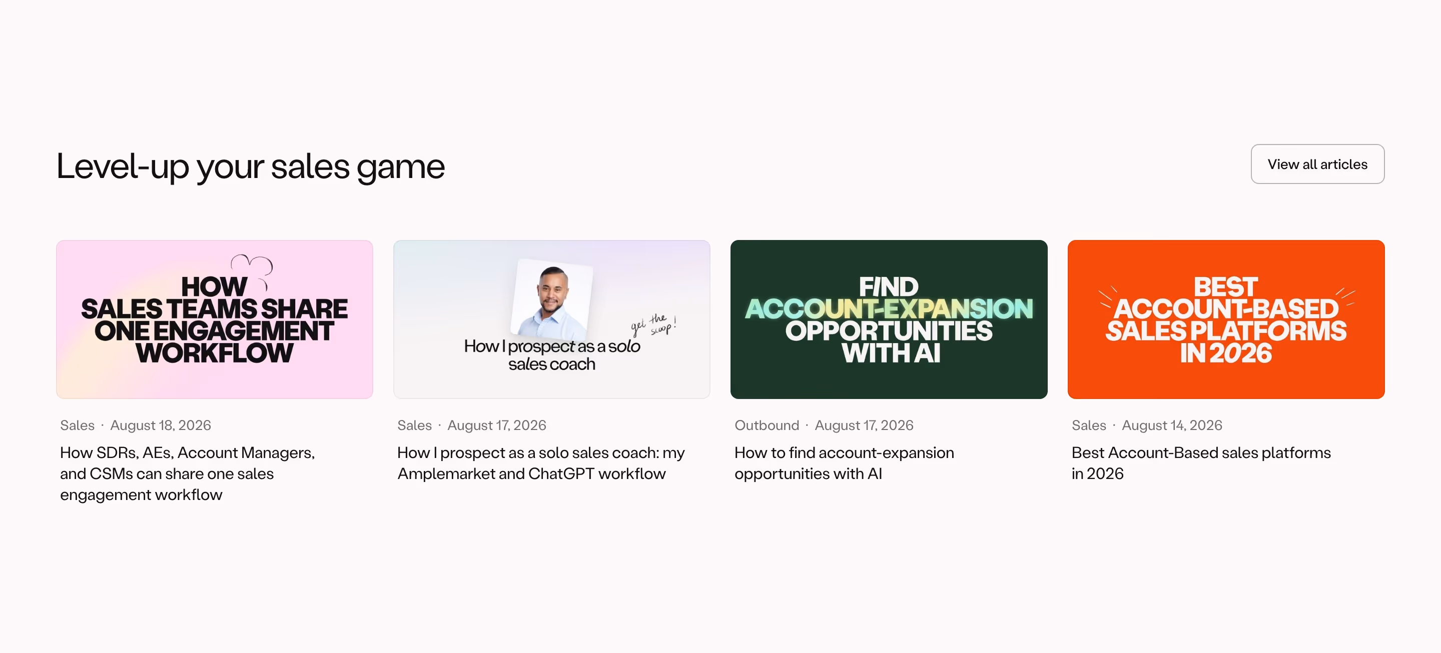 Amplemarket Features section design