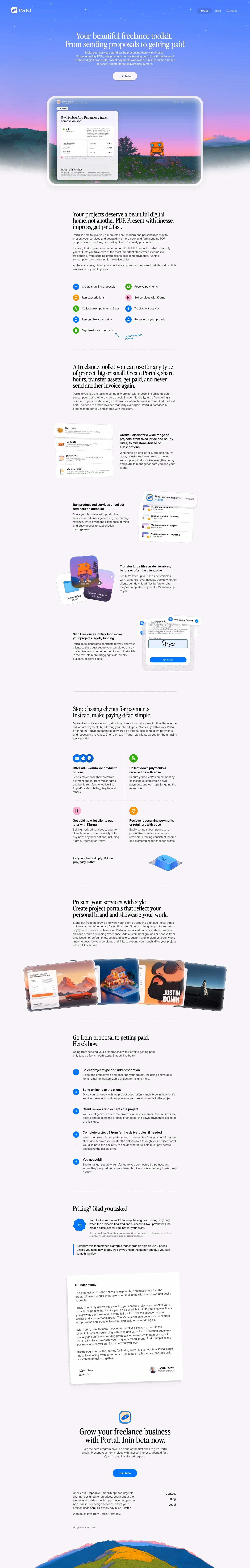 Useportal landing page design — Productivity