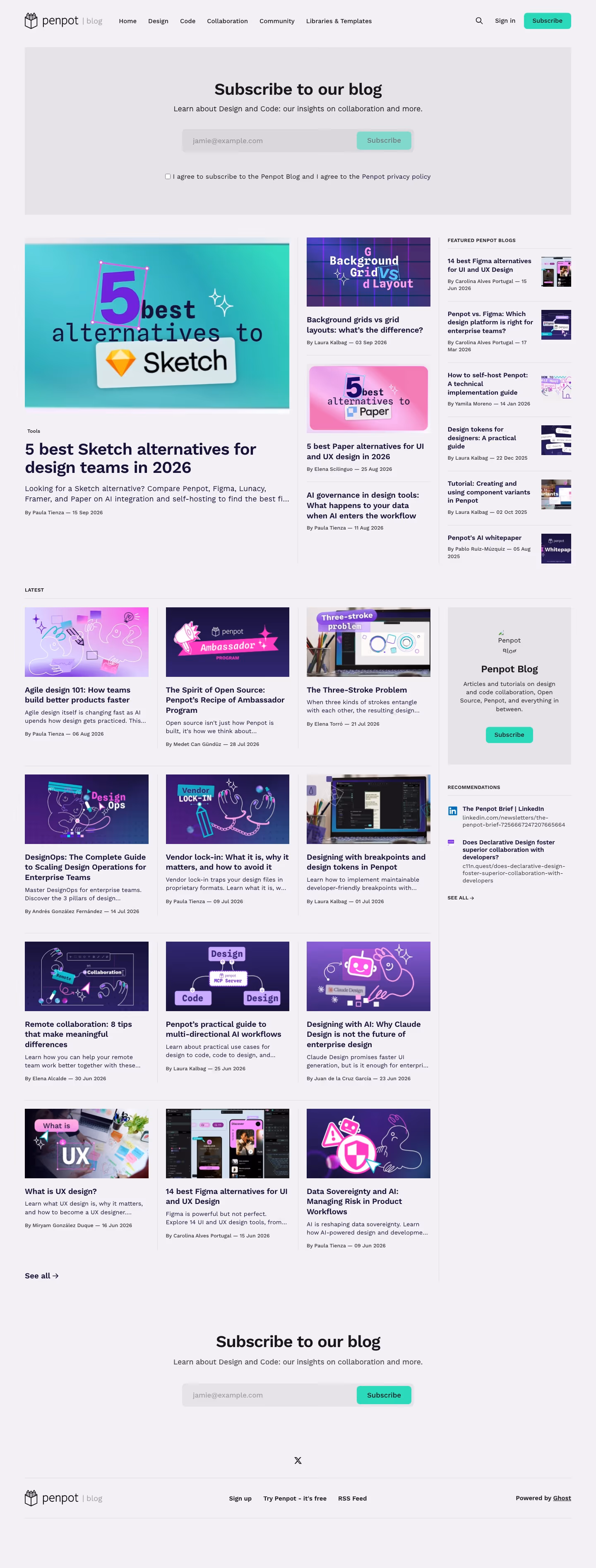 Penpot blog page design — Graphics & Design