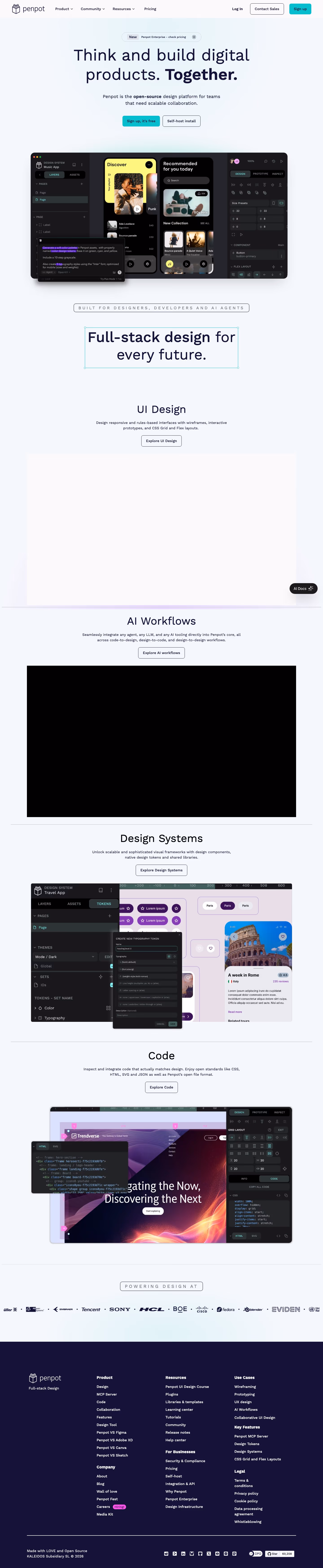 Penpot landing page design — Graphics & Design