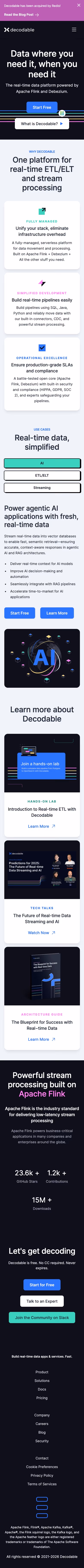 Decodable mobile design — Infrastructure