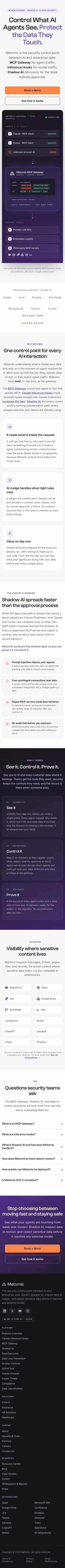 Metomic mobile design — Security