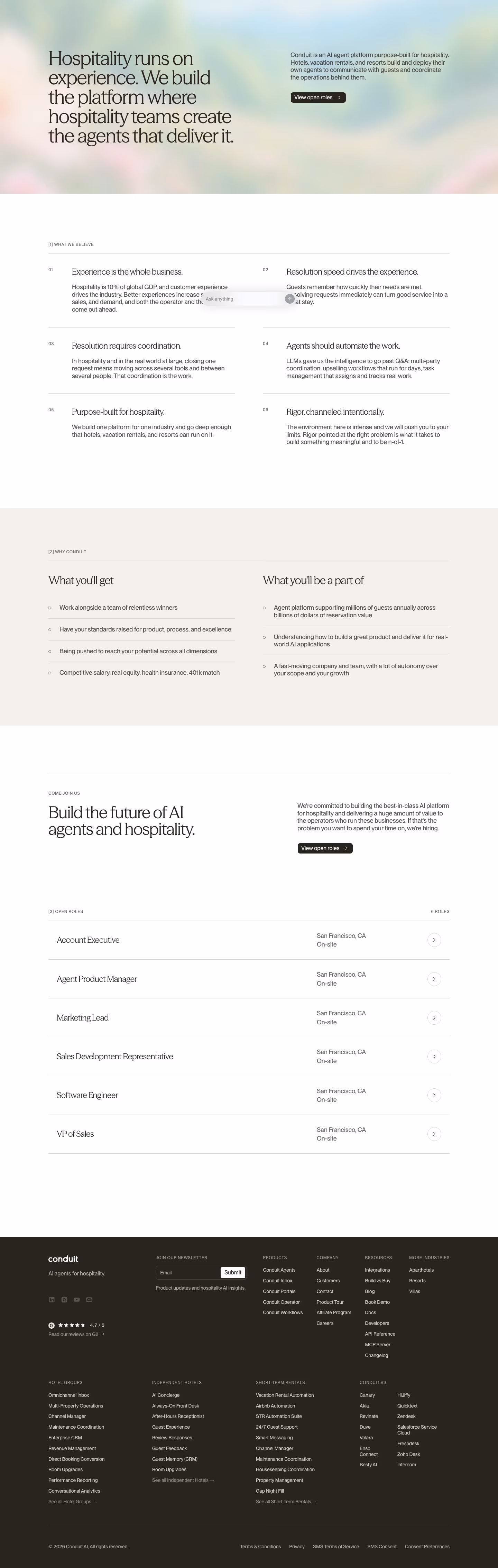 Conduit careers page design — AI