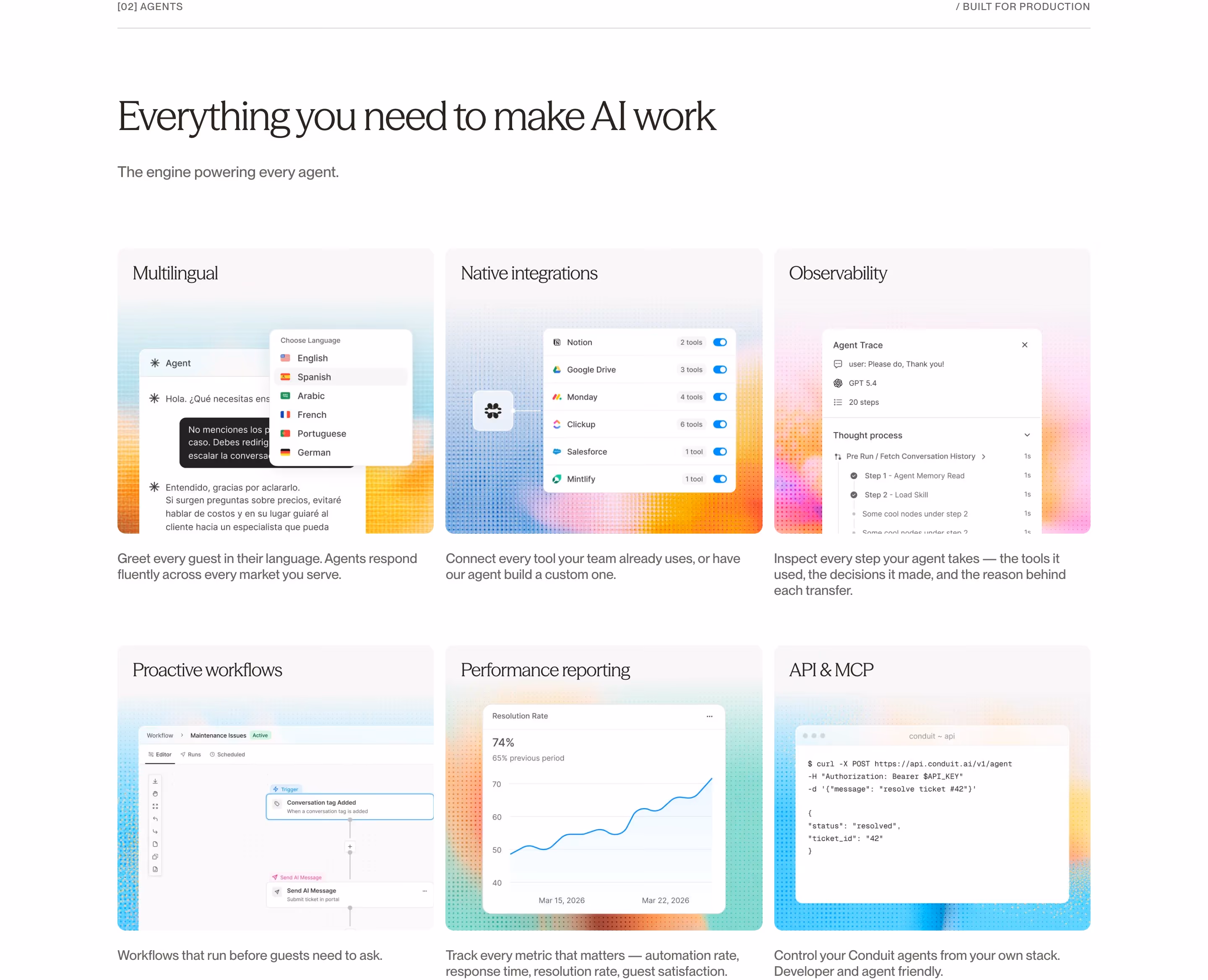 Conduit feature design — AI