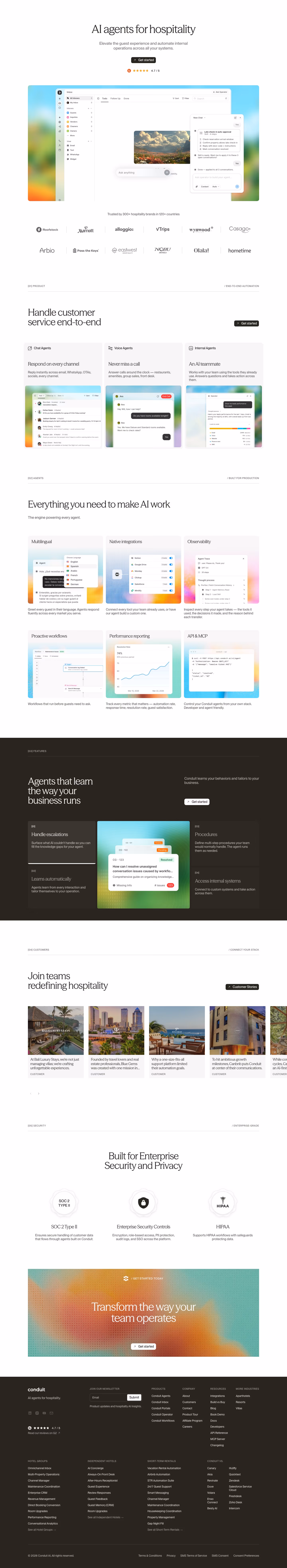 Conduit landing page design — AI