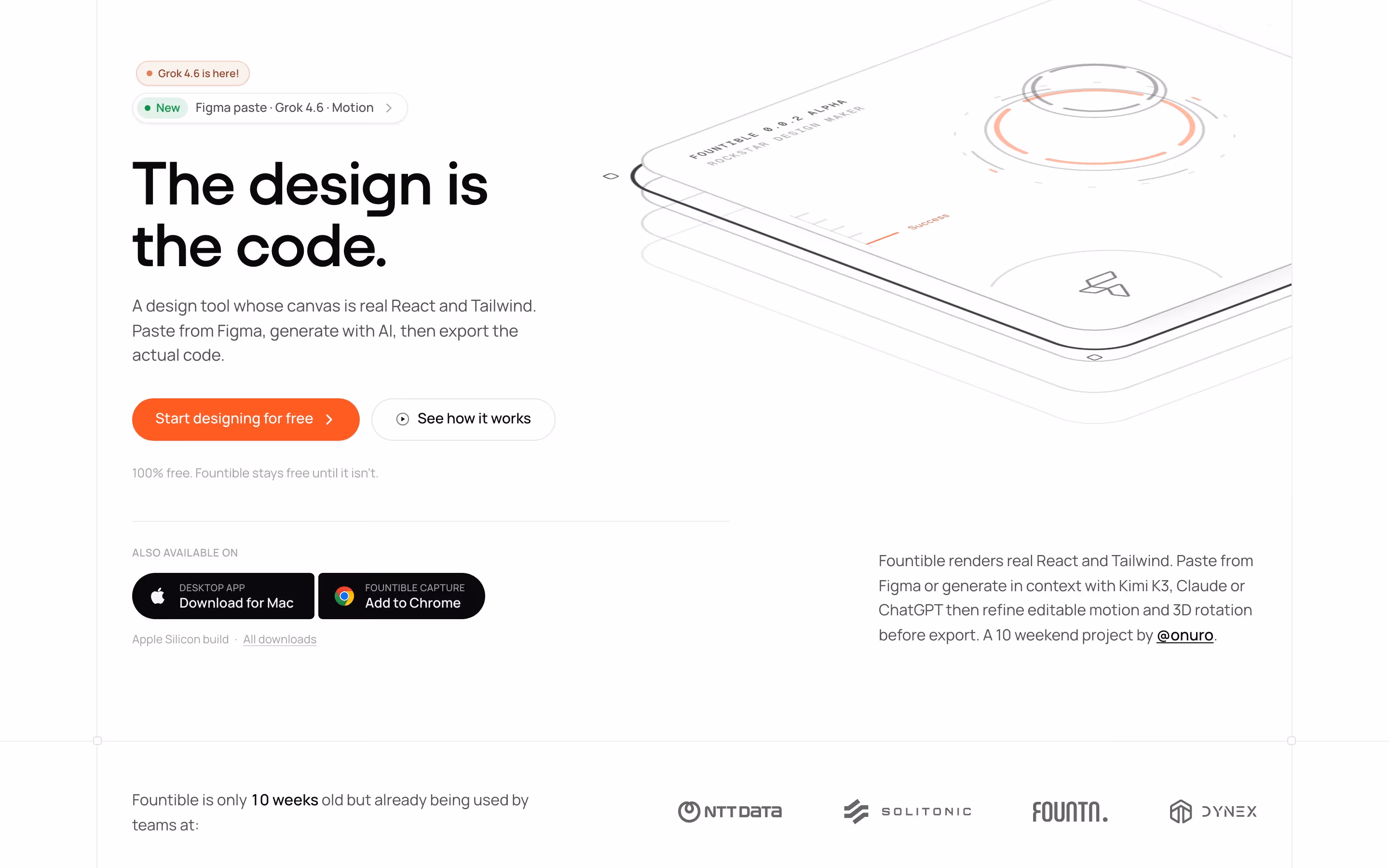 Fountible hero design — Graphics & Design