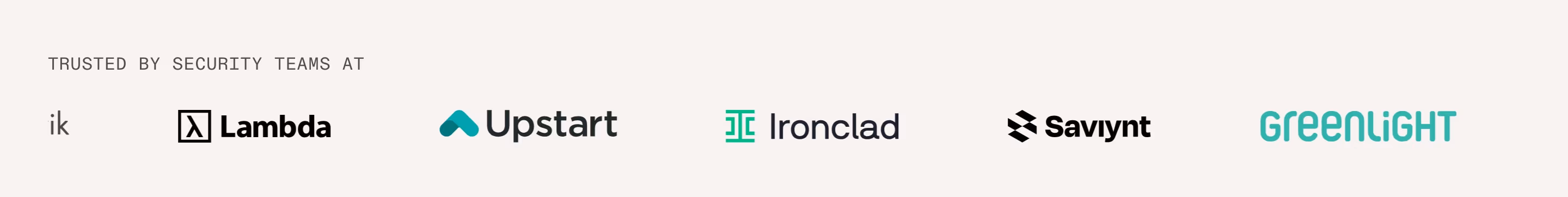 Monad Logo clouds section design