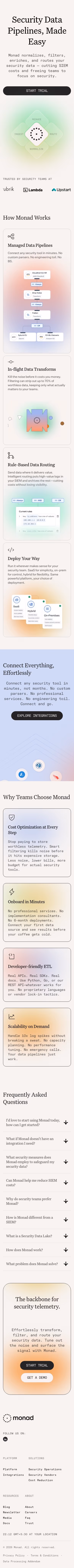 Monad mobile design — Security