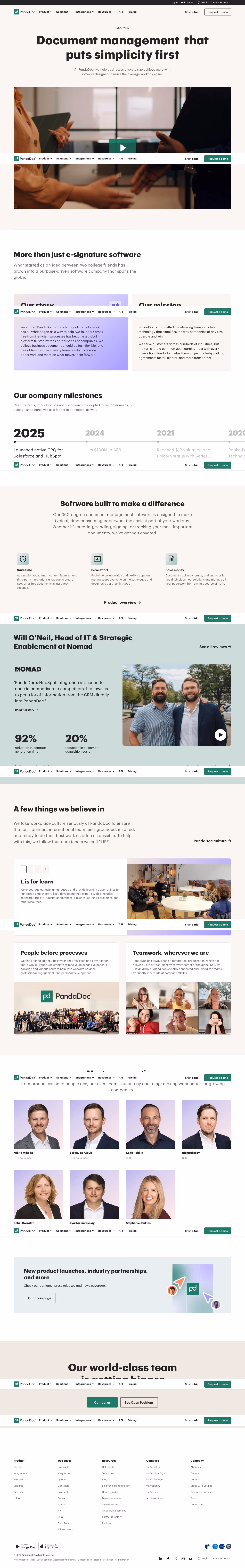 Pandadoc about us design — Other