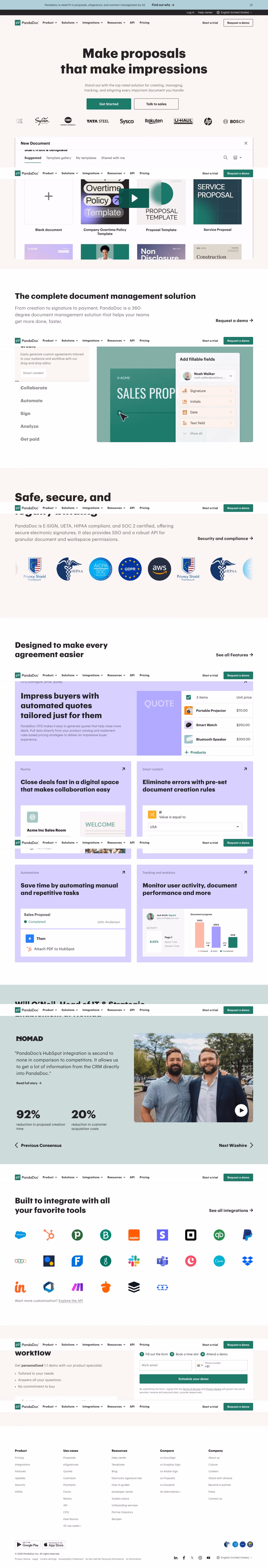 Pandadoc landing page design — Other
