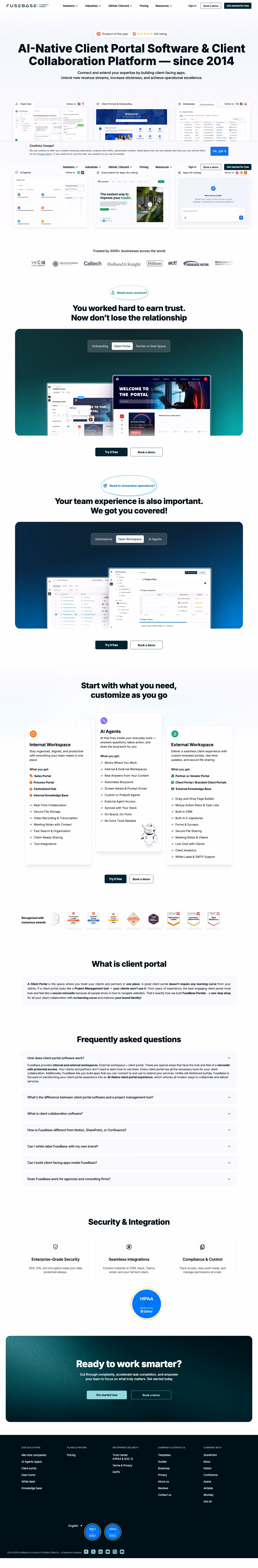 Nimbusweb landing page design