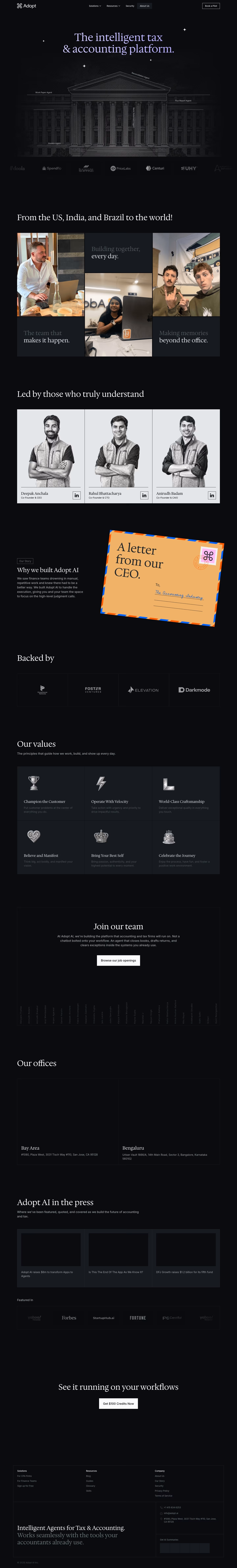 Adopt About Us section design