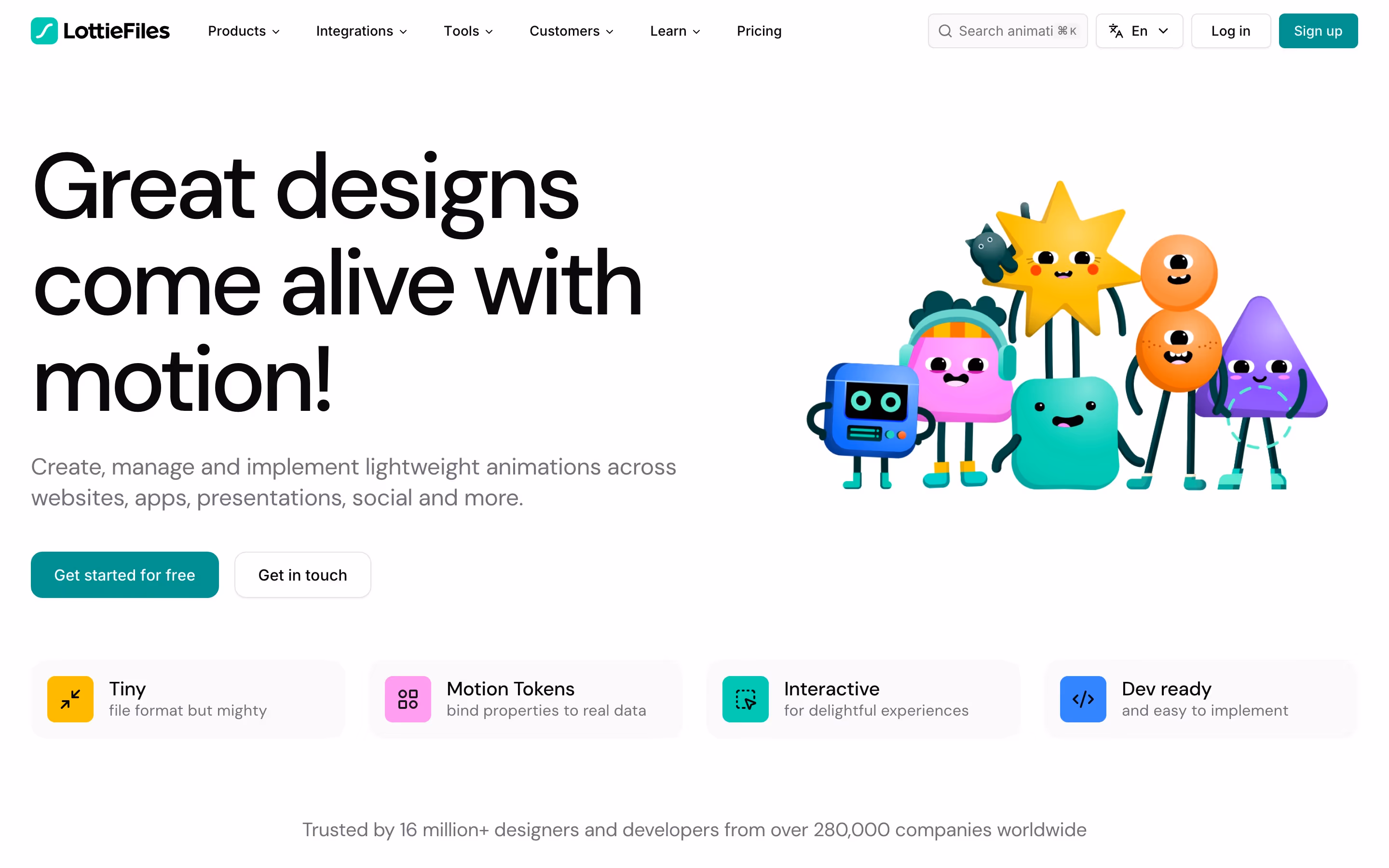 Lottiefiles Heroes section design