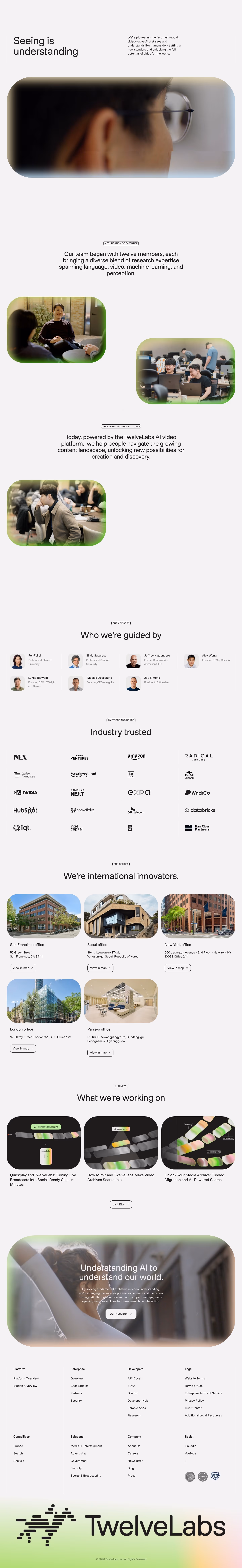 Twelvelabs About Us section design
