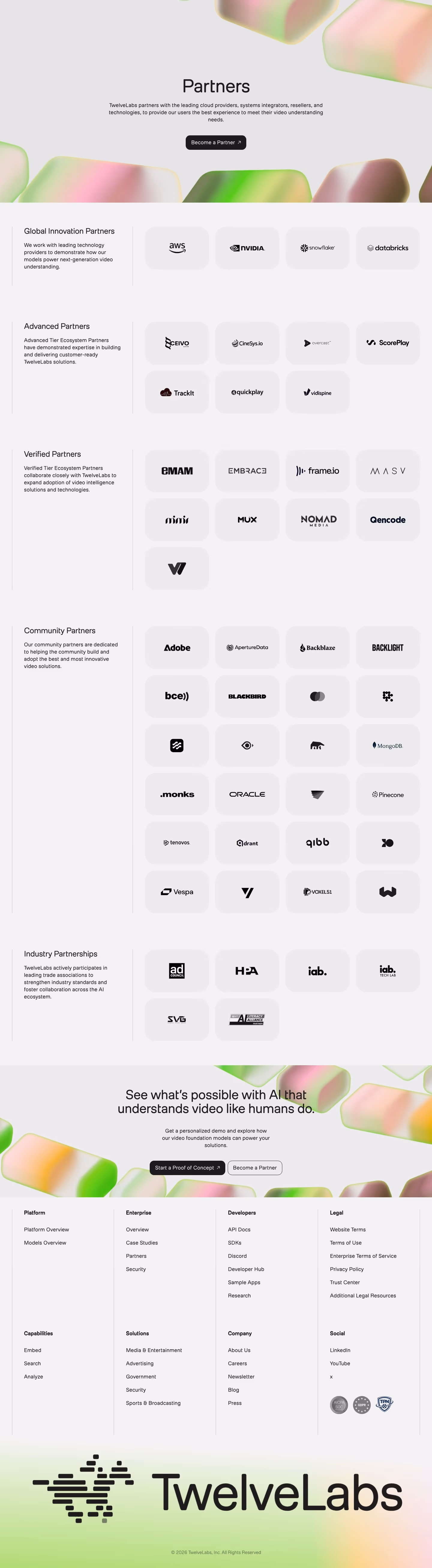 Twelvelabs Affiliate pages section design