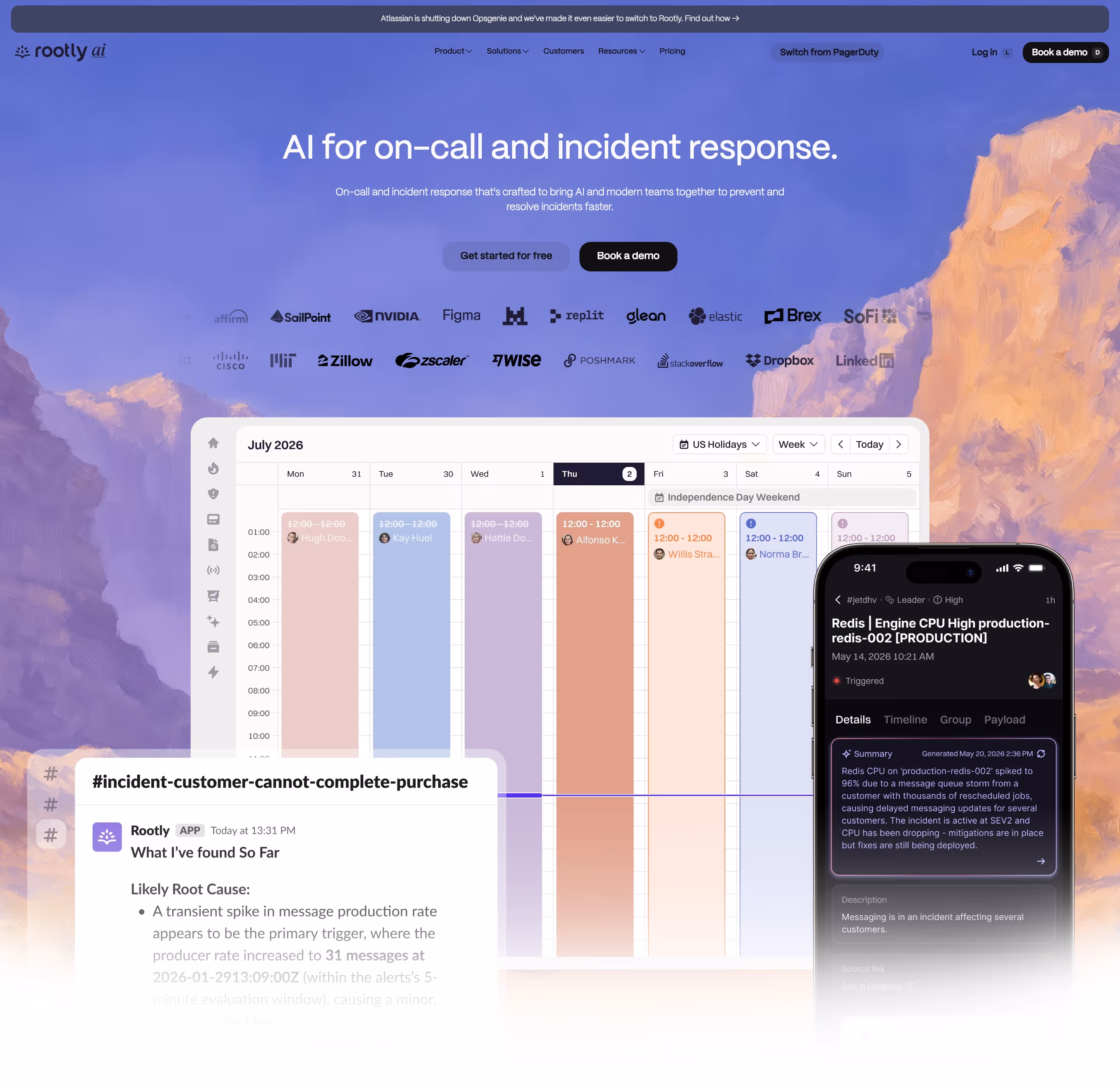 Rootly Heroes section design