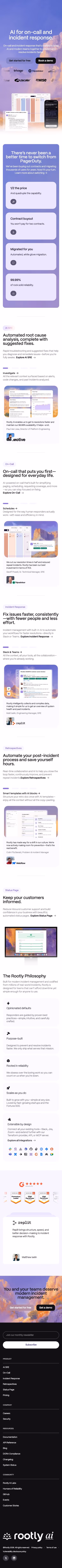 Rootly mobile design — Developer Tools
