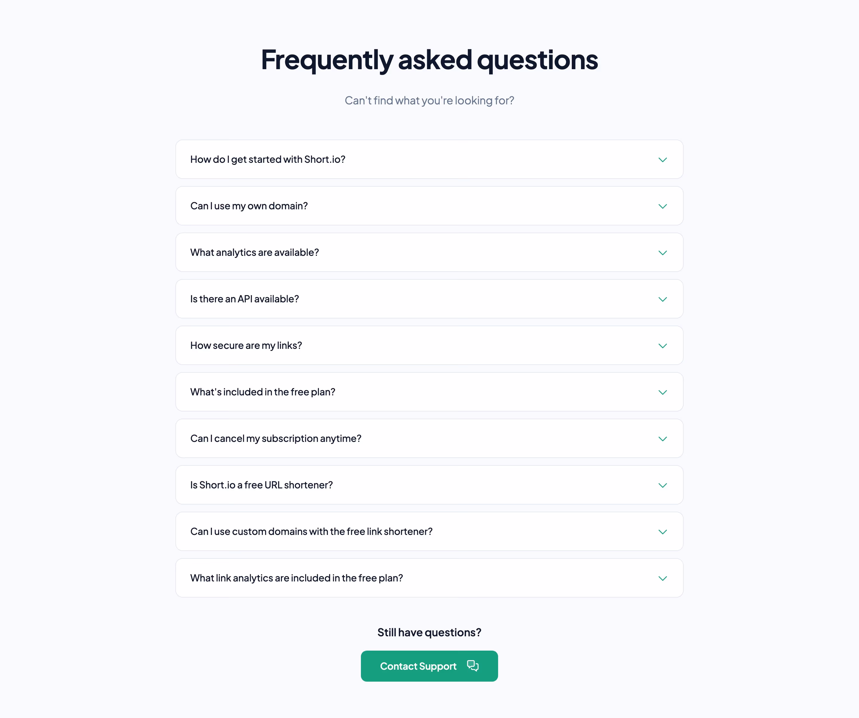 Short faq design — Marketing