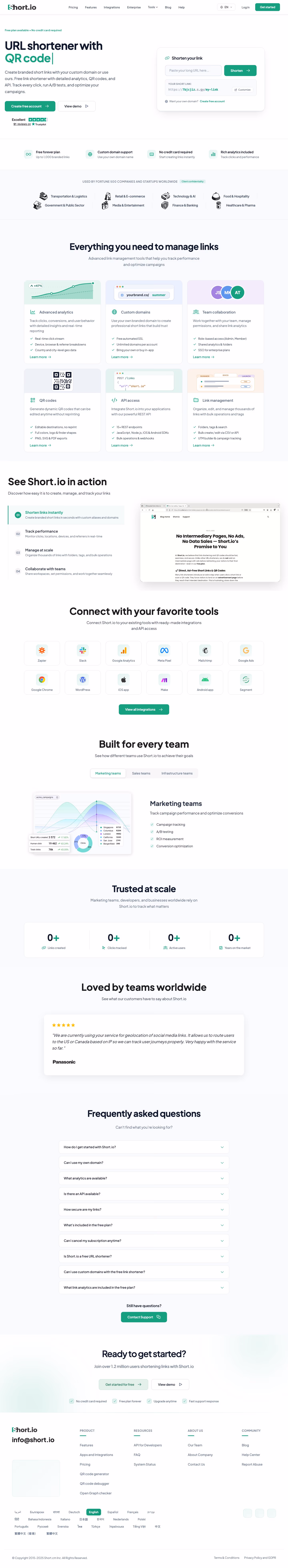 Short landing page design — Marketing