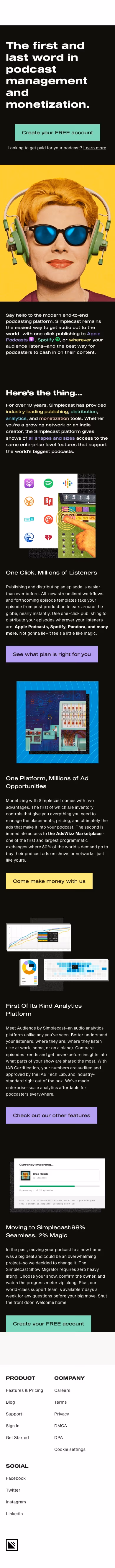 Simplecast mobile design — Marketing