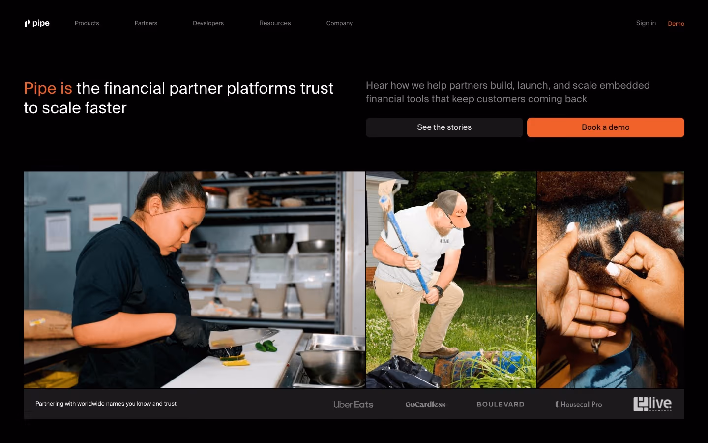 Pipe Affiliate pages section design