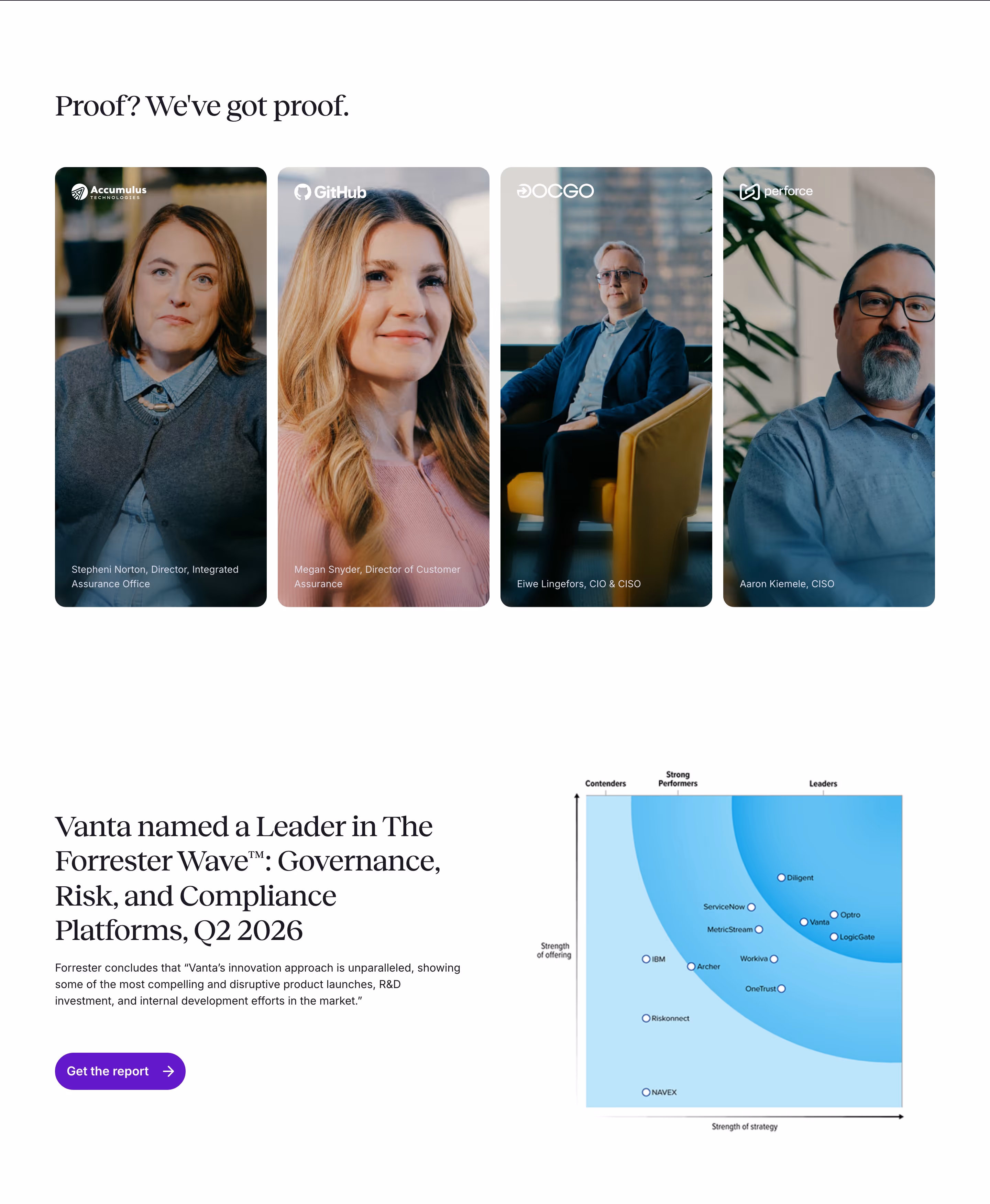 Vanta testimonial design — Security