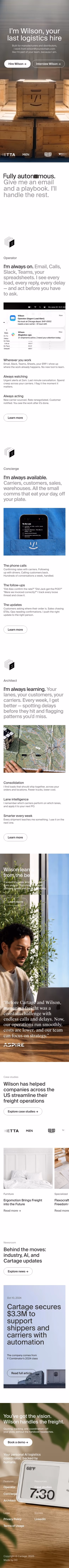Cartage mobile design — Logistics & Supply Chain
