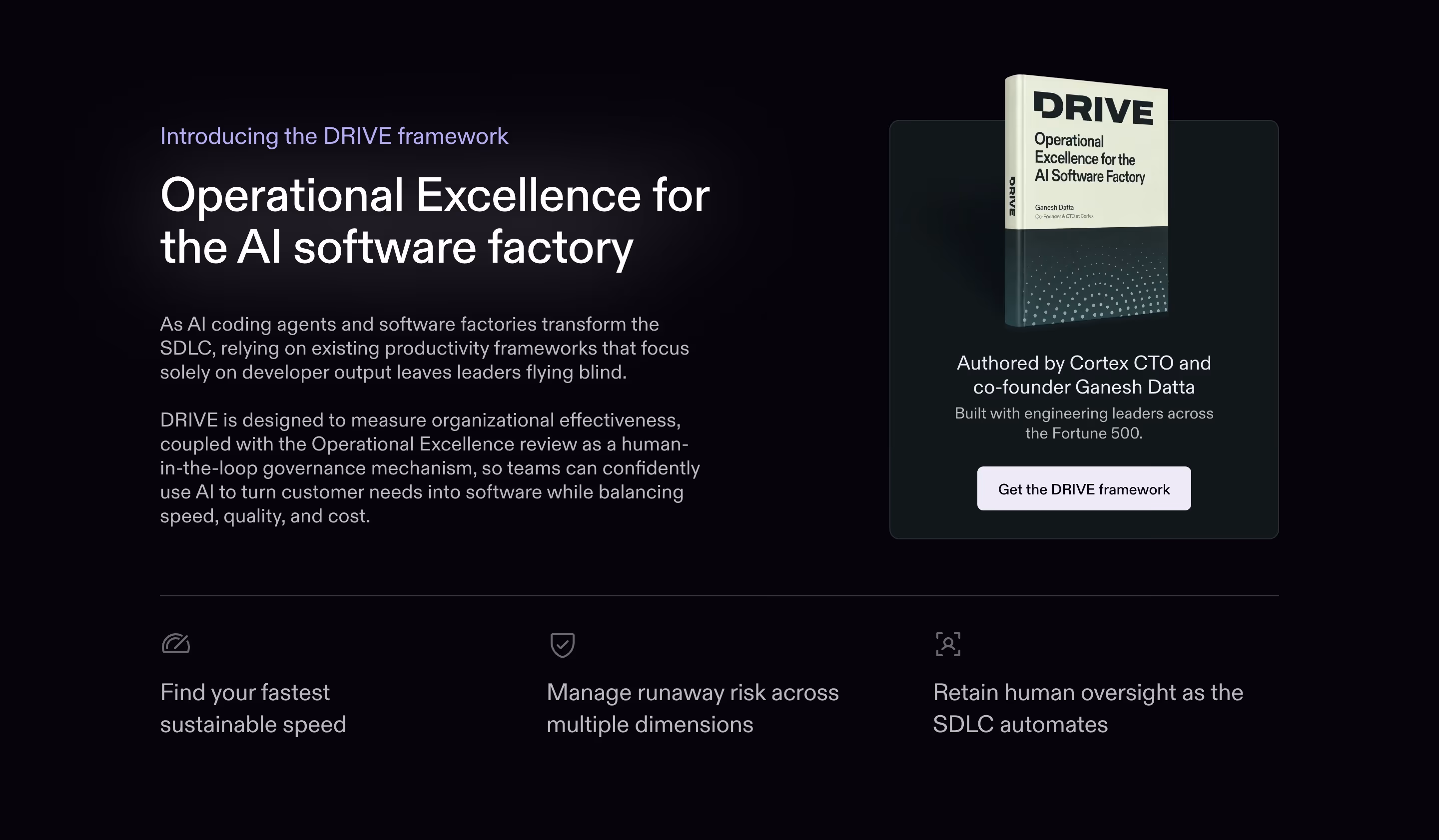 Cortex Features section design