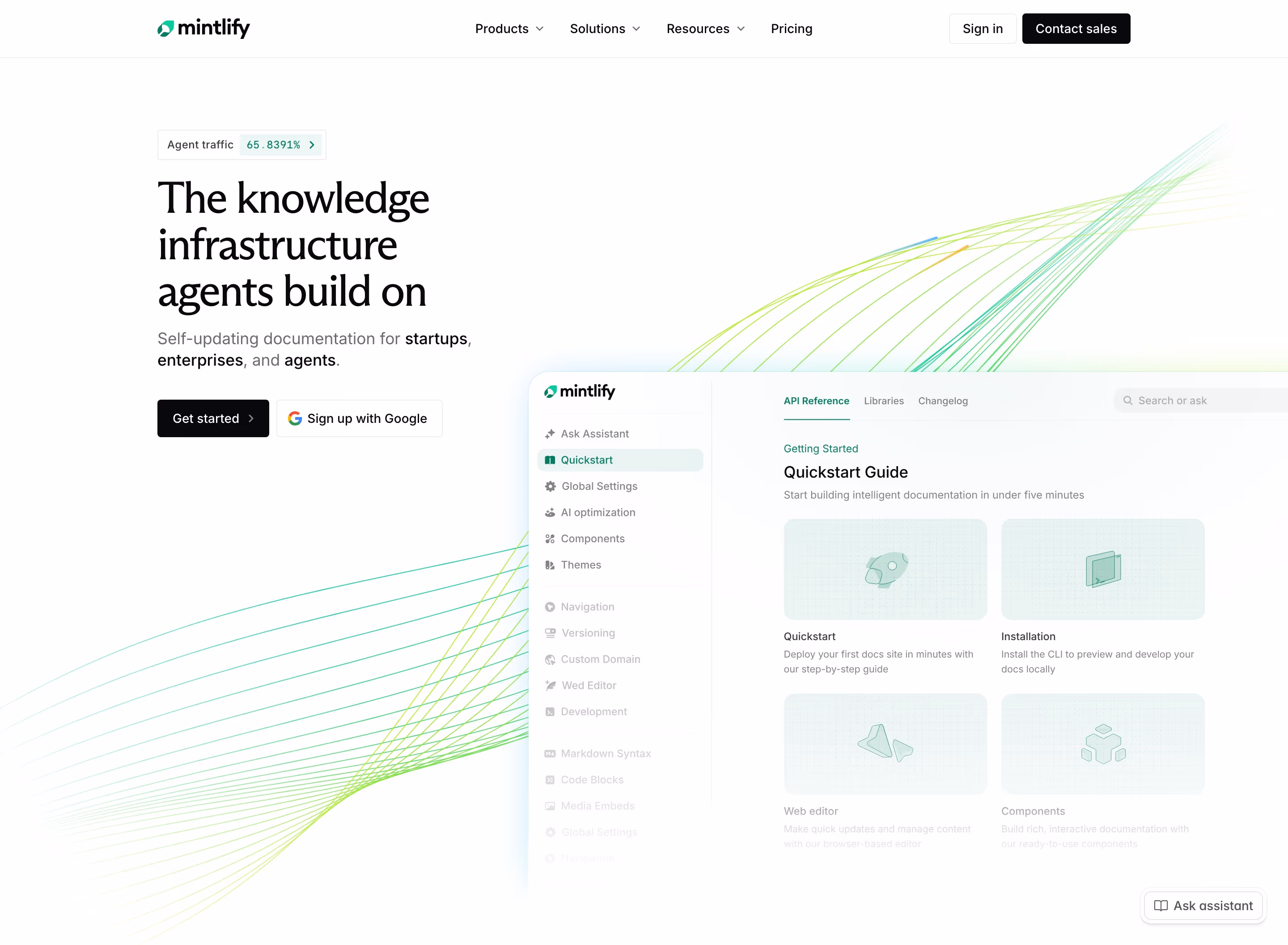 Mintlify Heroes section design