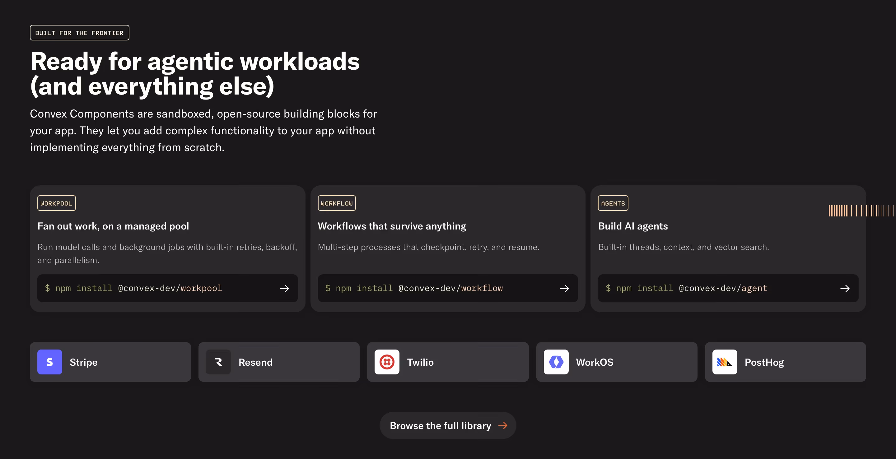 Convex feature design — Infrastructure
