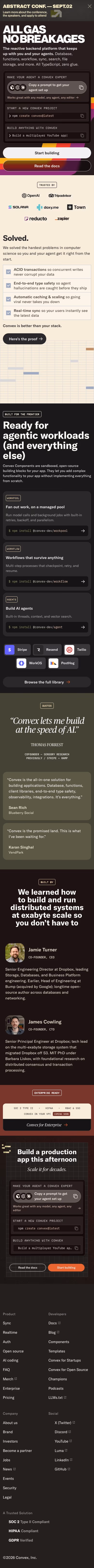 Convex mobile design — Infrastructure
