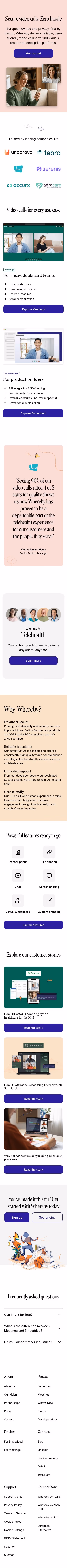 Whereby mobile design — Developer Tools